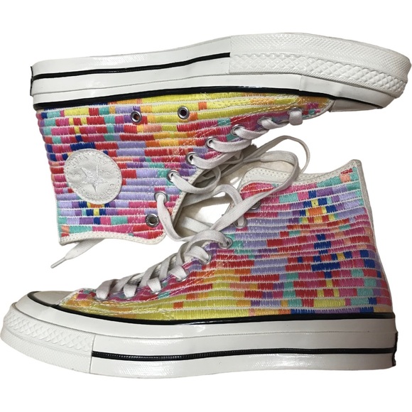 Mara Hoffman x Converse Chuck Taylor collaboration Rainbow High Tops NWT - Picture 2 of 6